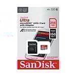 Sandisk Ultra 256GB 150MBs cada 10 UHSI  Tarjeta MicroSD