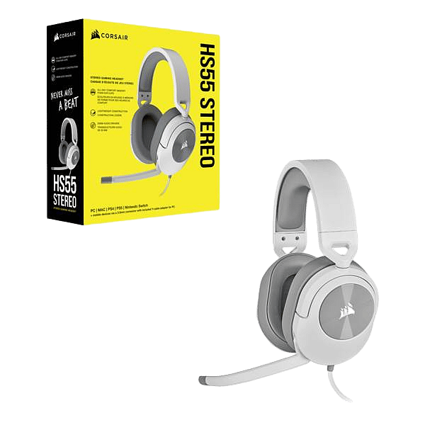 Corsair HS55 Stereo White   Auriculares