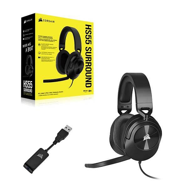 Corsair HS55 Surround Carbon  Auriculares