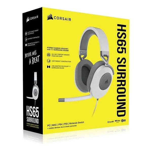 Corsair HS65 Surround White  Auriculares