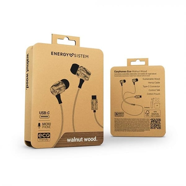 Energy Sistem Earphones Eco Walnut Wood  Auriculares