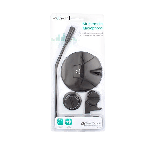 Ewent EW3550 Micrófono Multimedia Negro