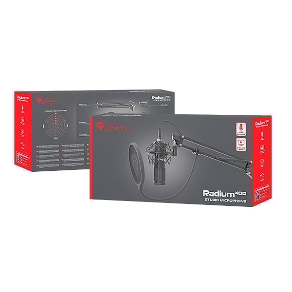 Genesis Radium 400  Micrófono Condensador USB con Accesorios