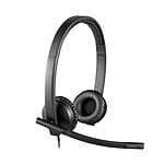 Logitech Auriculares Estereo con Micrófono H570E Negro USB