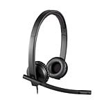 Logitech Auriculares Estereo con Micrófono H570E Negro USB
