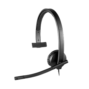 Logitech Auriculares Monoaurales con Micrófono H570E Negro USB