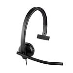 Logitech Auriculares Monoaurales con Micrófono H570E Negro USB