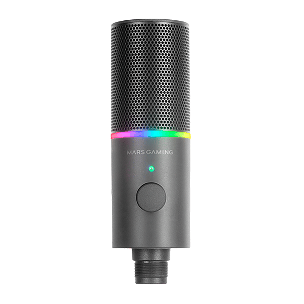 Mars Gaming MMICXT Negro  Micrófono de Estudio Profesional Alta Definición 192Khz 24bit Brazo Omnidireccional Soporte Antivibración Filtro Pop Malla Metálica