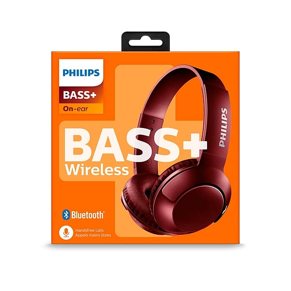 Philips BASS Rojo bluetooth Diadema Micro  Auriculares