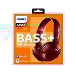 Philips BASS Rojo bluetooth Diadema Micro  Auriculares