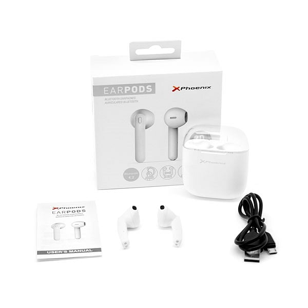 Phoenix Earpods Bluetooth con estuche de carga  Auriculares