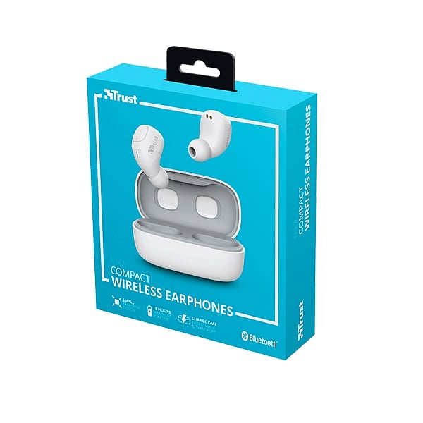 Trust Nika Compact Bluetooth Wireless Blanco  Auriculares