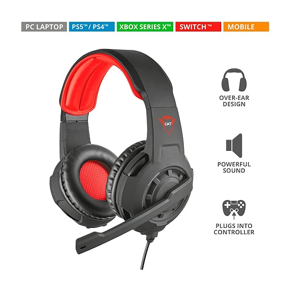 Trust GXT 310 Rojo  Auriculares