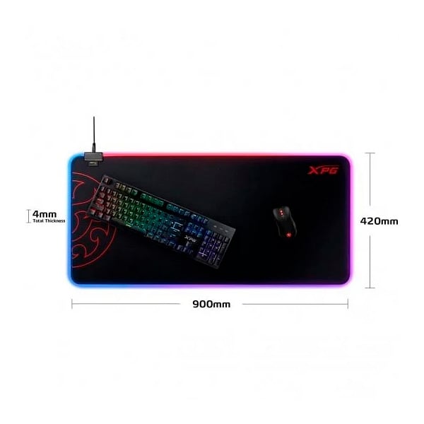 Adata XPG Battleground XL Prime RGB Cordura Negra  Alfombrilla Gaming