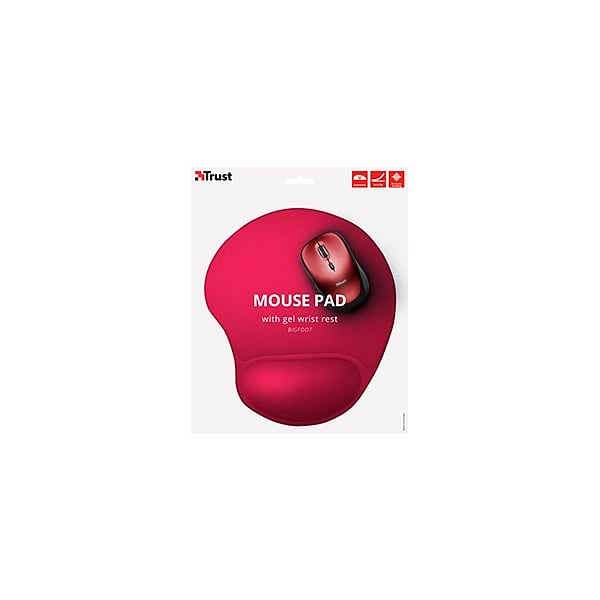 Trust Bigfoot Gel Roja  Alfombrilla Ergonómica