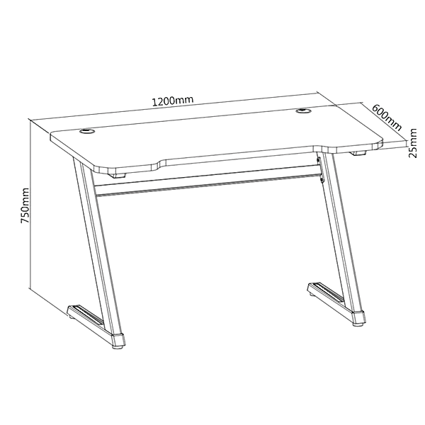 OPLITE Tilt Gaming Desk Blanco  Mesa Gaming