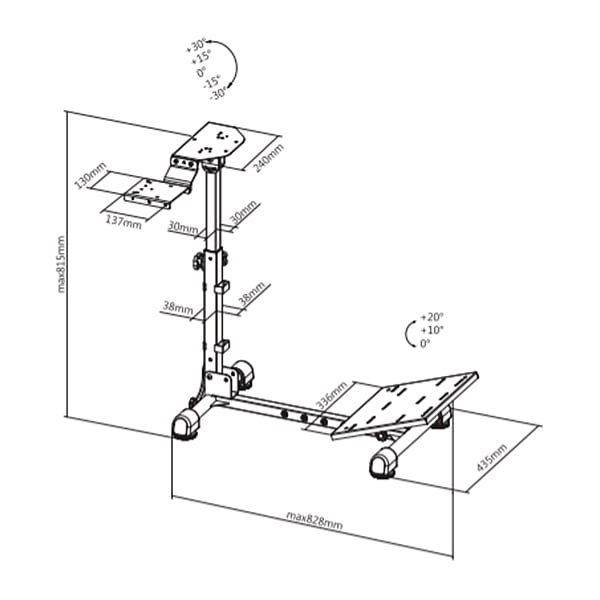 OPLITE Wheel Stand GT  Soporte volante y pedales