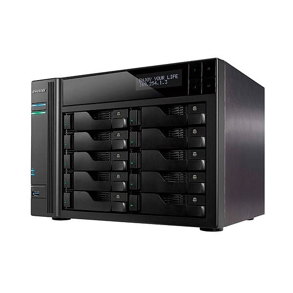 Asustor AS6210T 10 Bahías 4Core 224GHz 4GB DDR3L  NAS