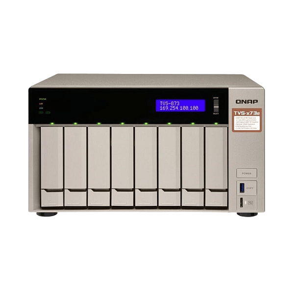 QNAP  TVS873E  RX421BD  Ethernet  Tower  Gris  NAS