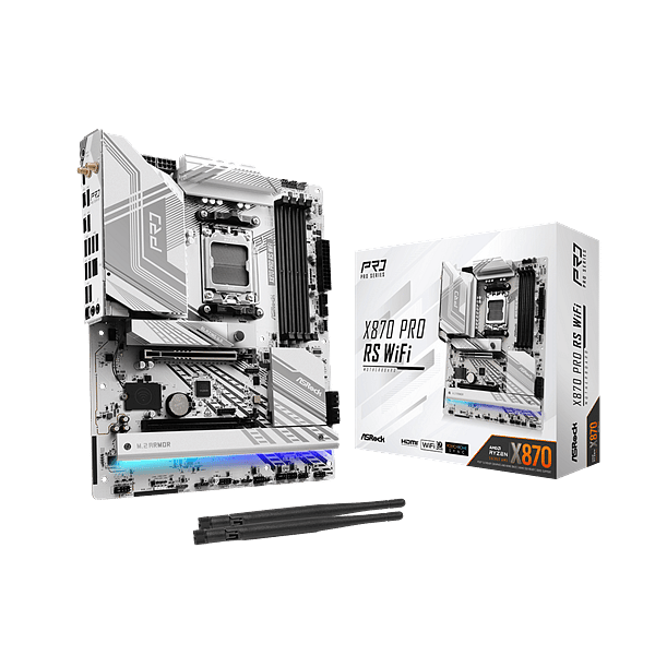 Asrock X870 Pro RS  WiFi 7 Bluetooth 54  DDR5  ATX  Blanca  Placa Base AM5
