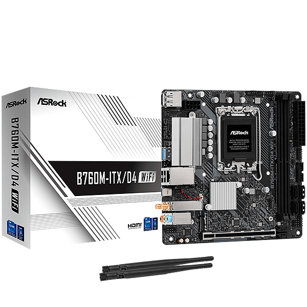 Asrock B760MITX  WiFi AX  DDR4  Mini ITX  Placa Base Intel 1700