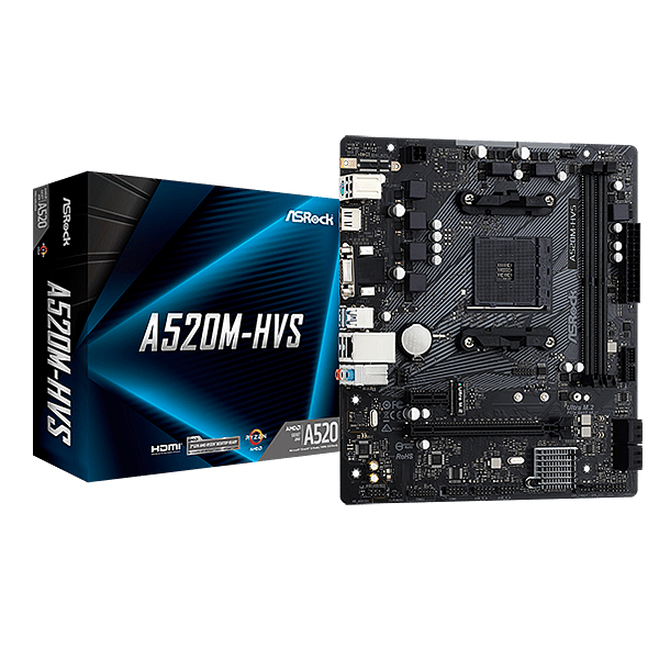 Asrock A520MHVS  DDR4  MicroATX  Placa Base AM4