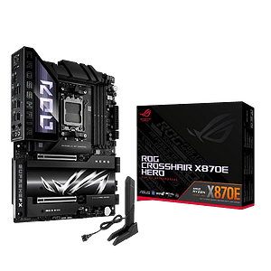 Asus ROG Crosshair X870E HERO  DDR5  WiFi 7  Bluetooth  PCIe 50  ATX  Placa Base AM5
