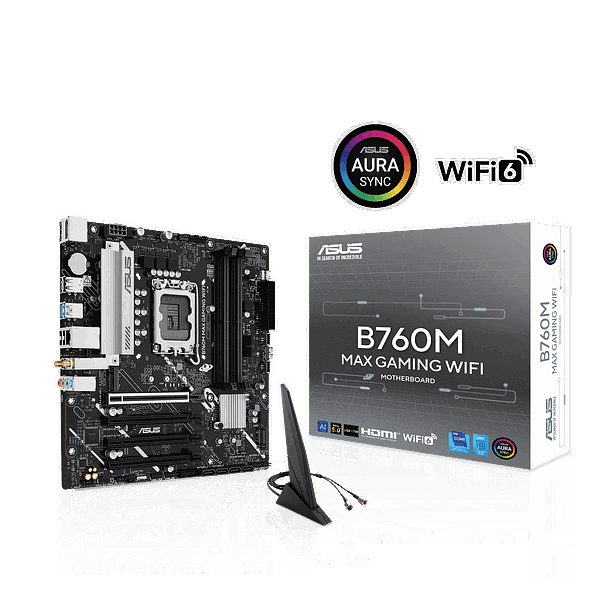 Asus Prime B760M Max Gaming  WiFi 6 Bluetooth 52  DDR5  Micro ATX  Placa Base Intel 1700