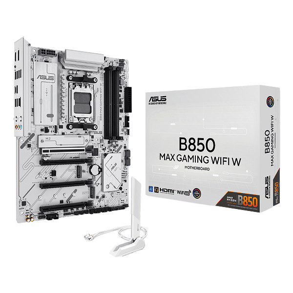 Asus B850 Max Gaming W  WiFi 7 Bluetooth 53  ATX  DDR5  Placa Base AM5