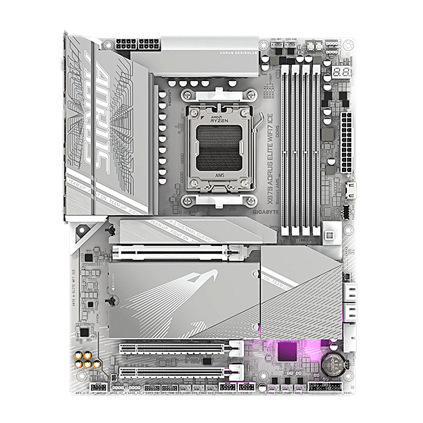 Gigabyte X870 Aorus Elite ICE  WiFi 7  PCIe 50  DDR5  ATX  Blanca  Placa Base AM5