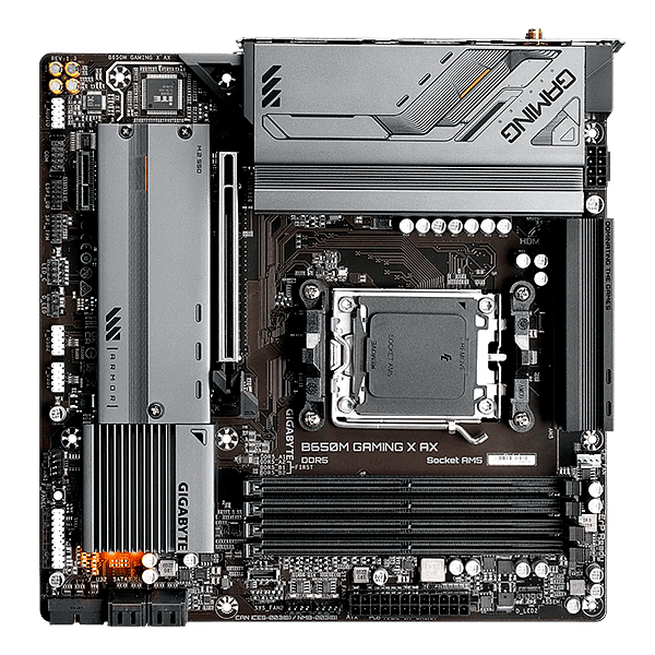 Gigabyte B650M Gaming X AX  WiFi AX  DDR5  MicroATX  Placa Base AM5