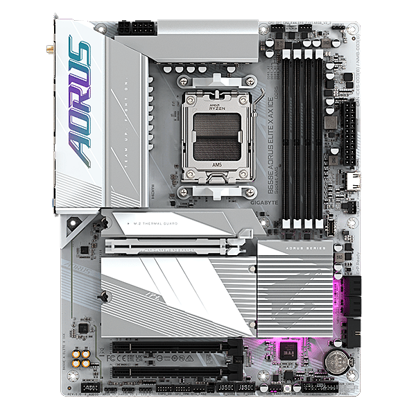Gigabyte B650E Aorus Elite AX Ice  DDR5  WiFi AX  ATX  Placa Base AM5
