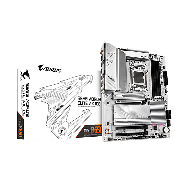 Gigabyte B650 Aorus Elite AX Ice  DDR5  WiFi AX  ATX  Placa Base AM5