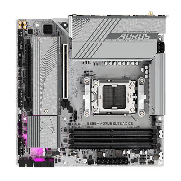 Gigabyte B650M Aorus Elite AX Ice  DDR5  WiFi AX  Micro ATX  Placa Base AM5