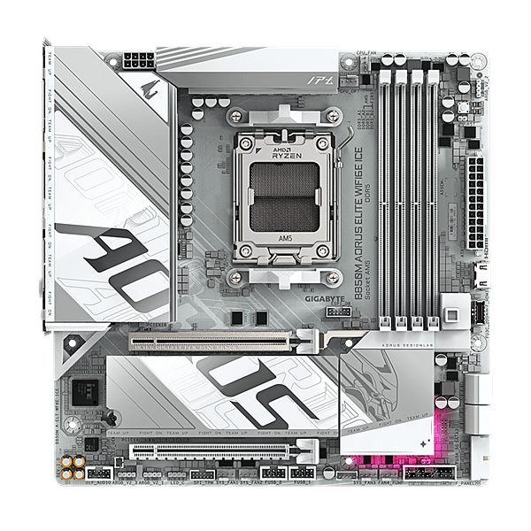 Gigabyte B850M Aorus Elite Ice  WiFi 6E Bluetooth 53  DDR5  MicroATX  Blanca  Placa Base AM5