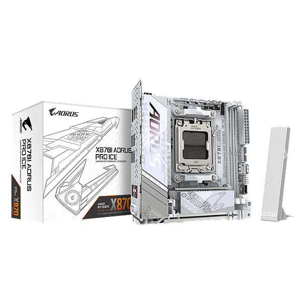 Gigabyte X870I Aorus Pro Ice  WiFi 7 Bluetooth 54  DDR5  ATX  Blanca  Placa Base AM5