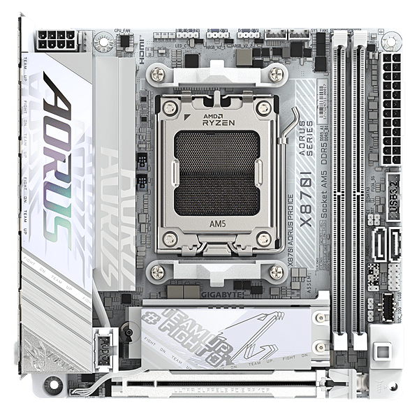 Gigabyte X870I Aorus Pro Ice  WiFi 7 Bluetooth 54  DDR5  ATX  Blanca  Placa Base AM5