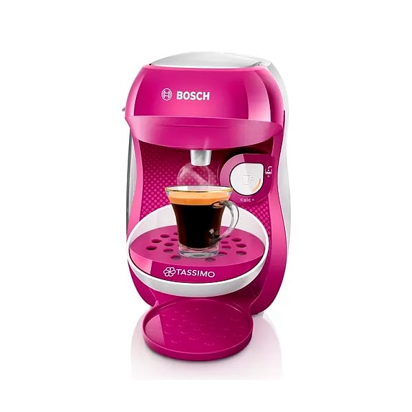 Bosch Tassimo Happy Cafetera Multibebida BlancaRosa  Cafetera de Cápsulas