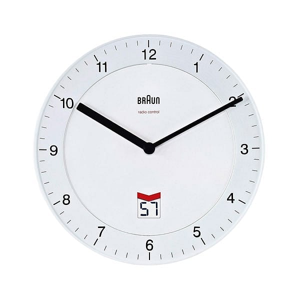 Braun BNC 006 reloj de pared blanco