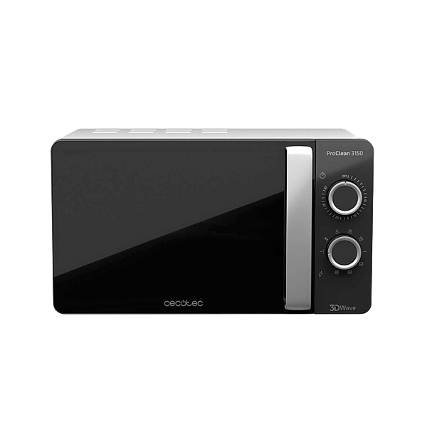 Cecotec ProClean 3150 Negro y Plata 700W 20L con Grill  Microondas