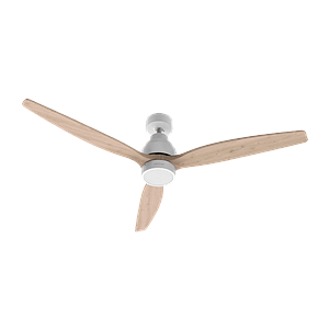Cecotec EnergySilence Aero 5300  Ventilador de techo blanco madera  Motor DC 30W 52 Luz led Mando distancia 6 velocidades