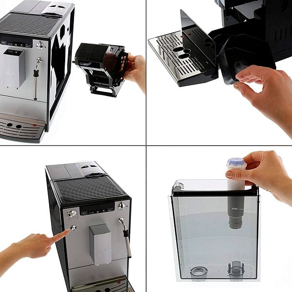 Melitta Caffeo Solo amp Milk E953102 Silver  Cafetera