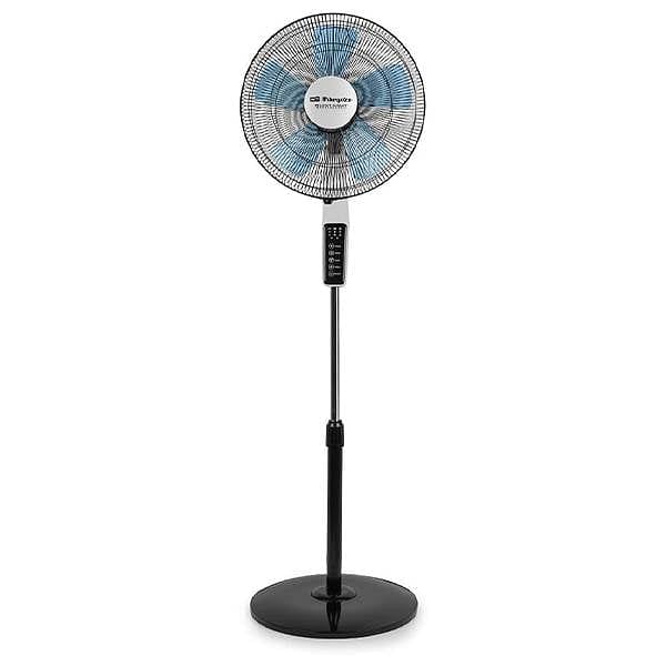 Orbegozo SF 0642 Ventilador de Pie con Mando a Distancia y Temporizador  Modos Silent Night y Nature  Gran Caudal de Aire  Oscilacion Automatica  Altura Regulable  Diseño Moderno