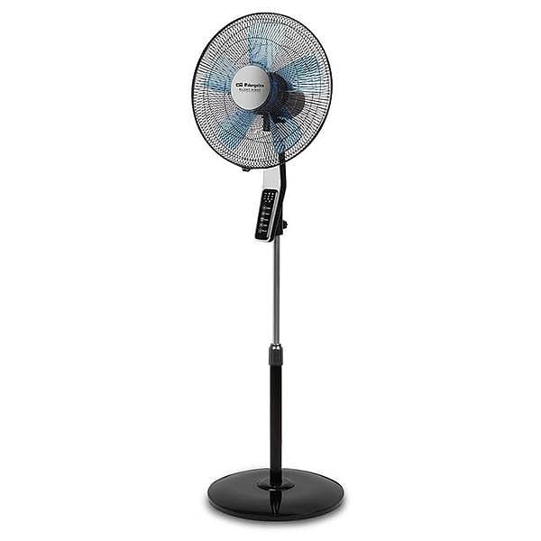 Orbegozo SF 0642 Ventilador de Pie con Mando a Distancia y Temporizador  Modos Silent Night y Nature  Gran Caudal de Aire  Oscilacion Automatica  Altura Regulable  Diseño Moderno