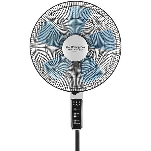 Orbegozo SF 0642 Ventilador de Pie con Mando a Distancia y Temporizador  Modos Silent Night y Nature  Gran Caudal de Aire  Oscilacion Automatica  Altura Regulable  Diseño Moderno