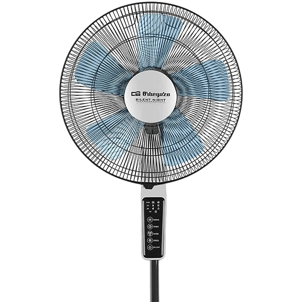 Orbegozo SF 0642 Ventilador de Pie con Mando a Distancia y Temporizador  Modos Silent Night y Nature  Gran Caudal de Aire  Oscilacion Automatica  Altura Regulable  Diseño Moderno