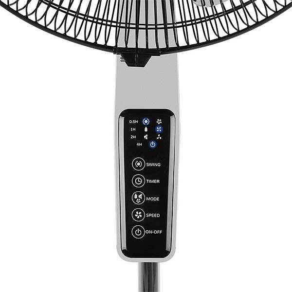 Orbegozo SF 0642 Ventilador de Pie con Mando a Distancia y Temporizador  Modos Silent Night y Nature  Gran Caudal de Aire  Oscilacion Automatica  Altura Regulable  Diseño Moderno