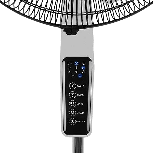 Orbegozo SF 0642 Ventilador de Pie con Mando a Distancia y Temporizador  Modos Silent Night y Nature  Gran Caudal de Aire  Oscilacion Automatica  Altura Regulable  Diseño Moderno