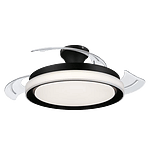 PHILIPS Bliss | Ventilador de techo retráctil Negro 35+28W Led