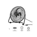 Trust Breeze 20 Cm USB negro  Ventiladore de sobremesa